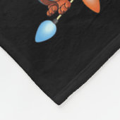 Christmas Tree Lights Men Women Santa Dachshund Do フリースブランケット (角)