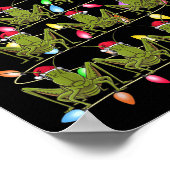 Christmas Tree Lights Men Women Santa Grhopper Xma ポスター (角)