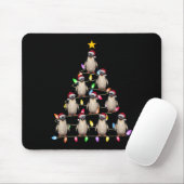 Christmas Tree Lights Men Women Santa Penguin Xmas マウスパッド (マウス)