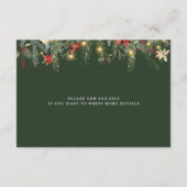 Christmas Tree Lights Pine Winter Wedding Details エンクロージャーカード (裏面)