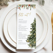 Christmas Tree Lights Pine Winter Wedding Dinner メニュー