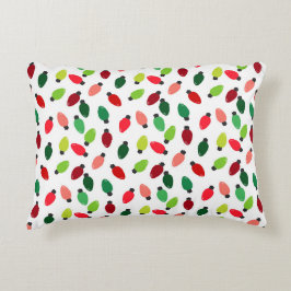 Christmas Tree Lights Print Throw Pillow アクセントクッション