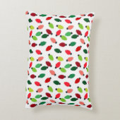 Christmas Tree Lights Print Throw Pillow アクセントクッション (裏面(縦))