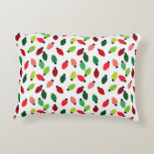 Christmas Tree Lights Print Throw Pillow アクセントクッション (裏面)