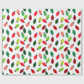 Christmas Tree Lights Print Wrap Paper ラッピングペーパー (フラット)