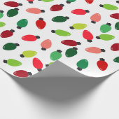 Christmas Tree Lights Print Wrap Paper ラッピングペーパー (角)