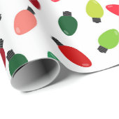 Christmas Tree Lights Print Wrap Paper ラッピングペーパー (ロールコーナー)