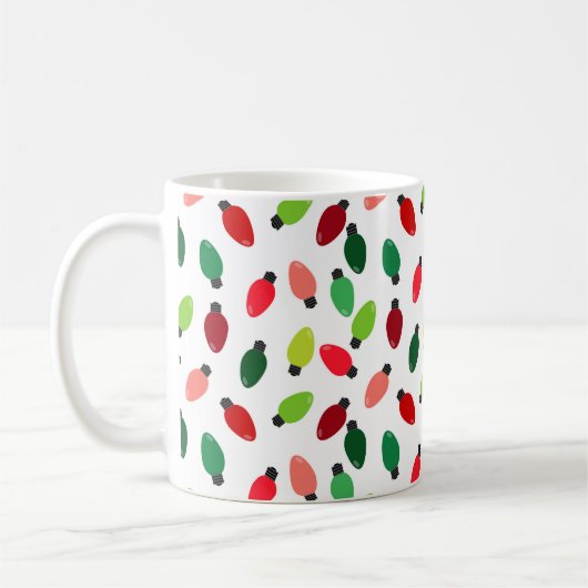Christmas Tree Lights Printed Coffee Cup Mug コーヒーマグカップ (左)