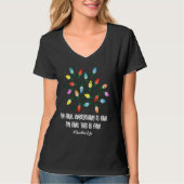 Christmas Tree Lights Teacher Life Tシャツ (正面)