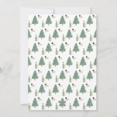 Christmas Tree Lights Wine Cheese Custom Photo シーズンカード (裏面)