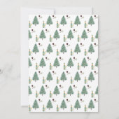 Christmas Tree Lights Wine Cheese Custom Photo シーズンカード (裏面)