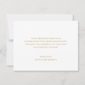 Christmas Tree Lights Winter Pine Wedding サンキューカード (裏面)