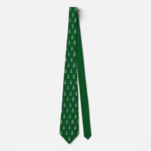 Christmas Tree Line Art Print - Neck Tie ネクタイ (正面)