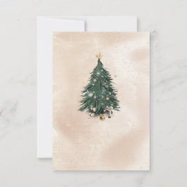 Christmas Tree Luxury Greeting Card サンキューカード