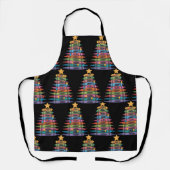 Christmas Tree Made of Crayons School Teacher Life エプロン (正面)