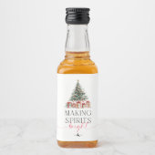 Christmas Tree Making Spirits Bright Gift リキュールボトルラベル (正面)
