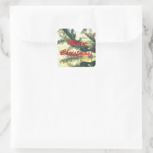 CHRISTMAS TREE MERRY CHRISTMAS スクエアシール (バッグ)