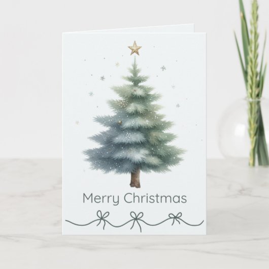 Christmas Tree Merry Christmas Card カード (正面)