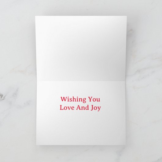 CHRISTMAS TREE MERRY CHRISTMAS CARD カード (内部)