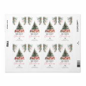 Christmas Tree Merry Christmas Gift Sticker ラベル (フルシート)