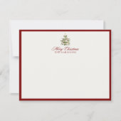 Christmas Tree Merry Christmas Note Card 招待状 (正面)