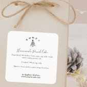 Christmas Tree Minimalist Bakery Ingredient Label スクエアシール