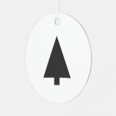 Christmas Tree | Minimalist Scandinavian Modern メタルオーナメント (正面左)