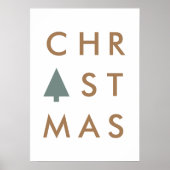 Christmas Tree | Modern Minimalist Scandinavian ポスター (正面)