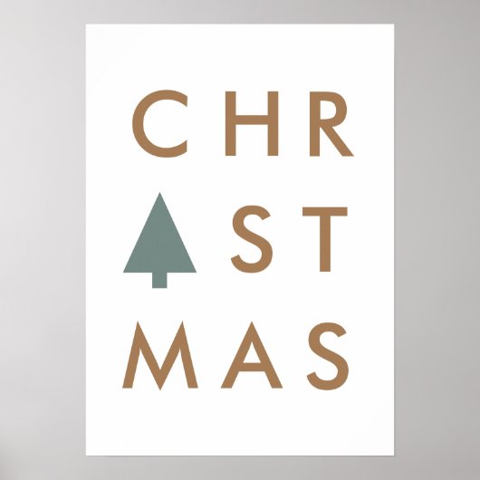 Christmas Tree | Modern Minimalist Scandinavian ポスター (正面)