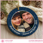 Christmas Tree Most Wonderful Time Custom Photo セラミックオーナメント