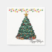 Christmas Tree Nepkins スタンダードカクテルナプキン (正面)