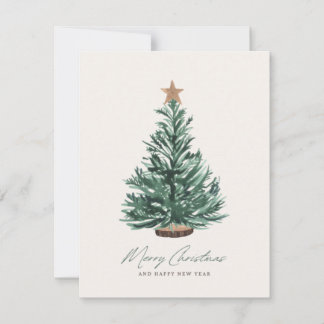Christmas Tree Non-Photo Holiday Card シーズンカード