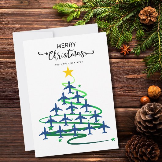 Christmas Tree of Airlines, Minimalist Photo シーズンカード