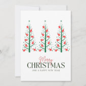 Christmas Tree of Airplane，ミニマリスト写真 シーズンカード (正面)
