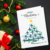 Christmas Tree of Airplanes, Minimalist Photo カード