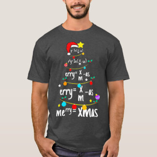 Christmas Tree of Equations数学おたく科学Teac Tシャツ