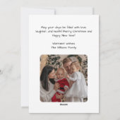 Christmas Tree of Peppermint Candy，家族写真 シーズンカード (裏面)