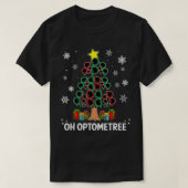Christmas Tree Oh Optometree Optometry Glasses Des Tシャツ (デザイン正面)
