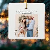 Christmas Tree on Cessna Airplane Photo Funny セラミックオーナメント