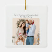 Christmas Tree on Cessna Airplane Photo Funny セラミックオーナメント (裏面)