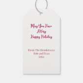 Christmas Tree on Pink  ギフトタグ (裏面)