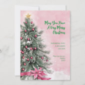 Christmas Tree on Pink シーズンカード (正面)