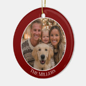 Christmas Tree Ornament Add Your Photo and Text セラミックオーナメント (左)