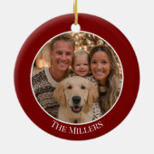 Christmas Tree Ornament Add Your Photo and Text セラミックオーナメント (裏面)