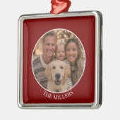 Christmas Tree Ornament Add Your Photo and Text メタルオーナメント (左)