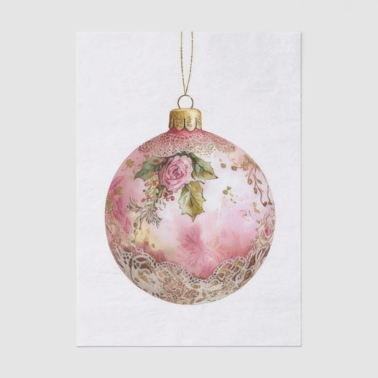Christmas Tree Ornament Design Tissue Paper  薄葉紙 (正面)