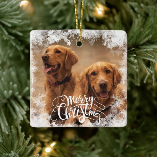 Christmas Tree Ornament Frozen Photo セラミックオーナメント (ツリー)