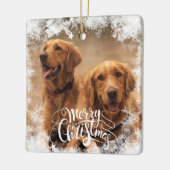 Christmas Tree Ornament Frozen Photo セラミックオーナメント (左)