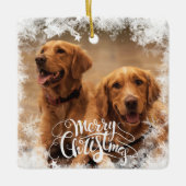 Christmas Tree Ornament Frozen Photo セラミックオーナメント (正面)