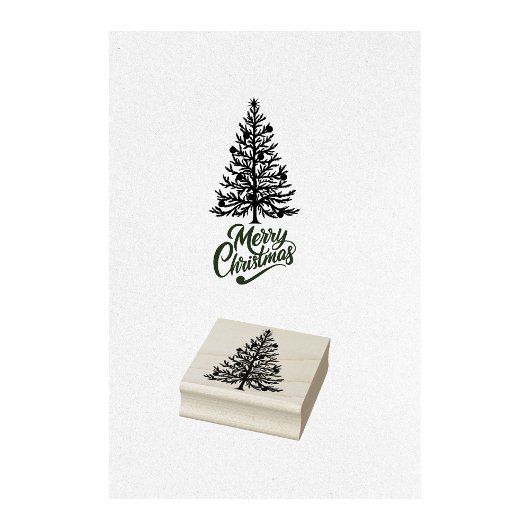 Christmas Tree Ornament Stamp ラバースタンプ